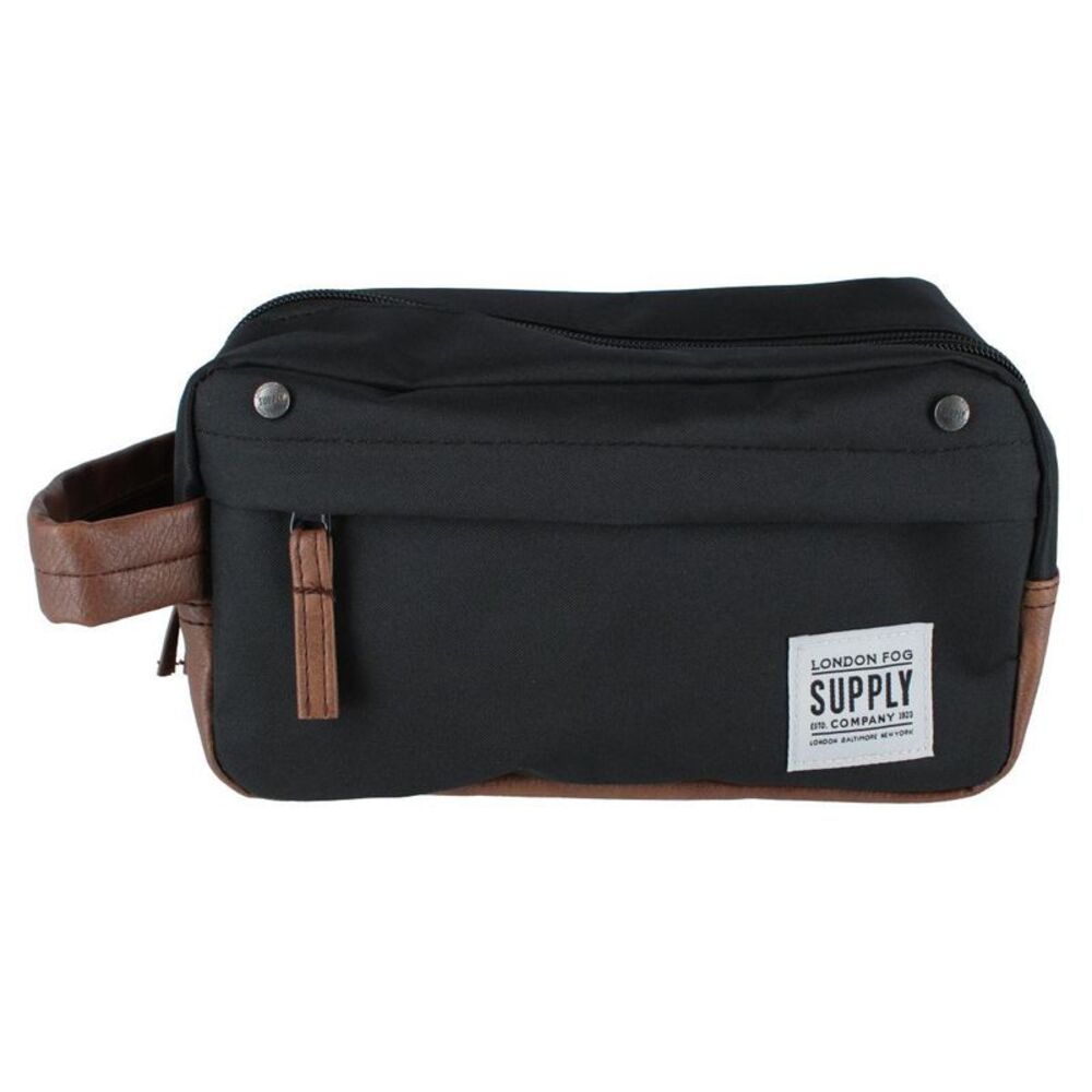 London Fog Men's Accessory Case Travel Kit with Carrying Handle